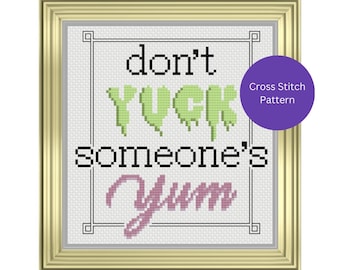 Don't Yuck iemands jammie-kruissteekpatroon