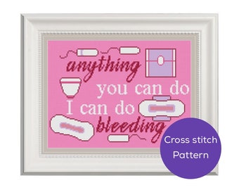 Anything You Can Do I Can Do Cross Stitch Pattern