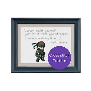 Solid Motivational Cross Stitch Pattern