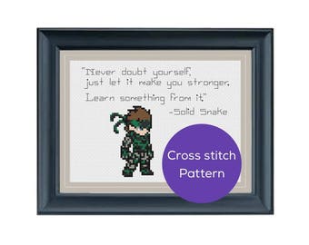 Solid Motivational Cross Stitch Pattern