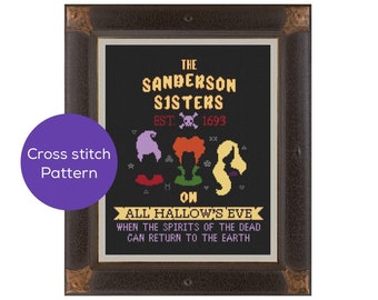 The Sanderson Sisters Cross Stitch Pattern