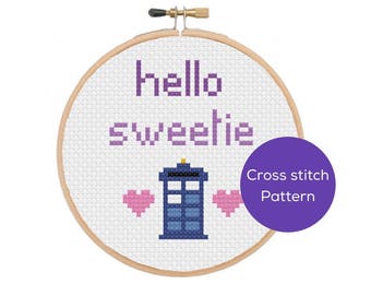 Hello Sweetie Cross Stitch Pattern