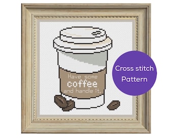 Have Some Coffee Cross-Stitch Pattern