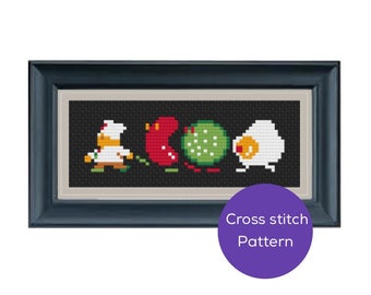 Burger Time Cross Stitch Pattern