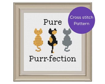 Pure Purr-fection Cross Stitch Pattern