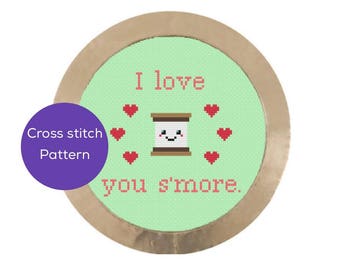 I Love You S'more Cross Stitch Pattern