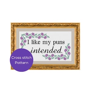 Puns Intended Cross Stitch Pattern