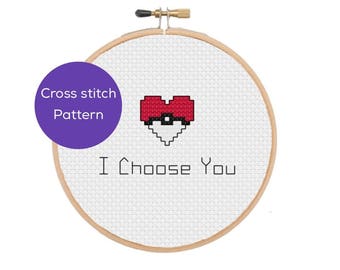 I Choose You Cross Stitch Pattern