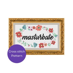 Masturbate Cross Stitch Pattern