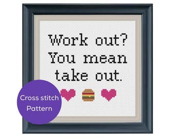 Take Out Cross Stitch Pattern