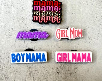 Mama shoe charms fun and cute shoe charms mix match PVC accessories for shoes, personalize your footwear, great gift for kids & teens
