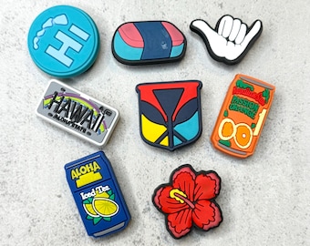 Hawaii shoe charm fun and cute shoe charms mix match PVC accessories for shoes, personalize your footwear, great gift for kids & teens