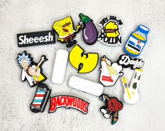 Lit shoe charms fun and cute shoe charms mix match PVC accessories for shoes, personalize your footwear, great gift for kids & teens