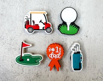 golf shoe charm fun and cute shoe charms mix match PVC accessories for shoes, personalize your footwear, great gift for kids & teens