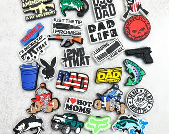 Dad shoe charms fun and cute shoe charms mix match PVC accessories for shoes, personalize your footwear, great gift for kids & teens