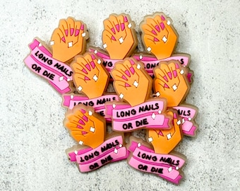 long nails shoe charm fun and cute shoe charms mix match PVC accessories for shoes, personalize your footwear, great gift for kids & teens