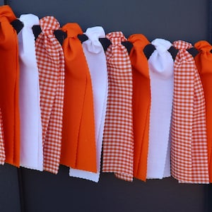 Tennessee Garland, Orange and White Checkerboard Banner, School Spirit Bunting, Tailgate Party Decor, Knoxville Art, College Graduation Gift image 6