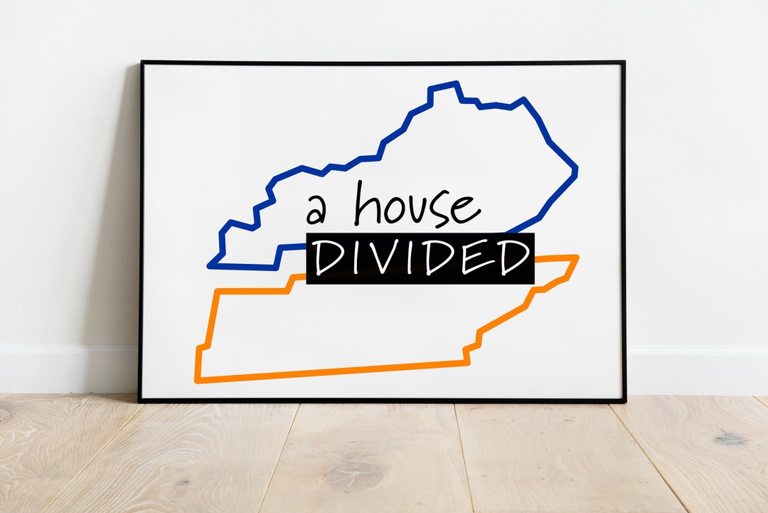 Tennessee Kentucky House Divided Print Digital Download Etsy