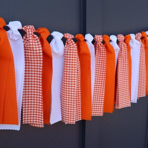 Tennessee Garland, Orange and White Checkerboard Banner, School Spirit Bunting, Tailgate Party Decor, Knoxville Art, College Graduation Gift image 7