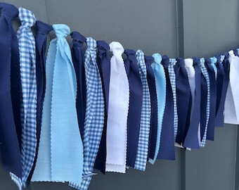 Carolina Blue Gingham Garland, Bed Party Banner, Chapel Hill Art, College Signing Day, University Dorm Decor, Graduation Photo Backdrop