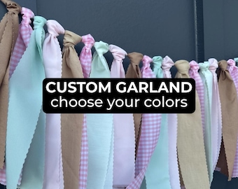CUSTOM Vendor Booth Decor for 10 x 10 Tent, Personalized Business Banner in Any Color, Branded Fabric Garland for Market Booth