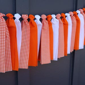 Tennessee Garland, Orange and White Checkerboard Banner, School Spirit Bunting, Tailgate Party Decor, Knoxville Art, College Graduation Gift image 8