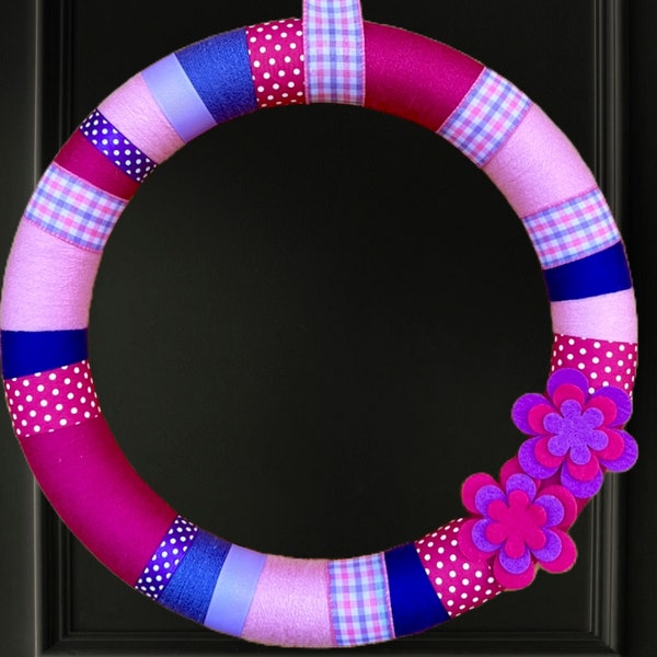 Berry and Lavender Summer Wreath | Romancecore Door Decor | Simple Fiber Spring Centerpiece