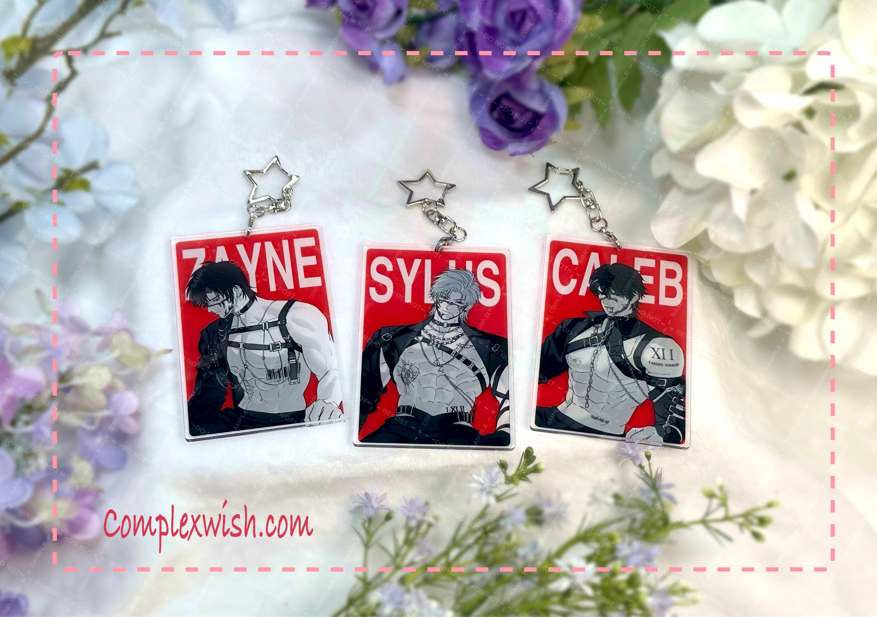 LADS Catch 22 Acrylic Print Keychains | Zayne | Sylus | Caleb