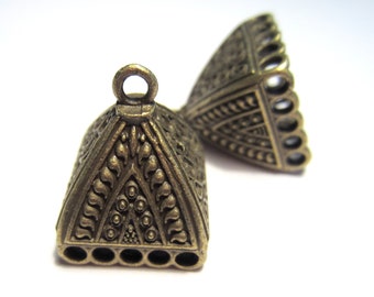 20pcs Cone Flower Bead Caps Antique Silver 10x6mm Jewellery Crafts B22736