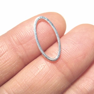 Sterling Silver Oval Chain Ring - Links Ring, Silver Links