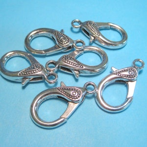 5pcs Large Antique Silver Lobster Claw Clasps(No. LBCLS738)