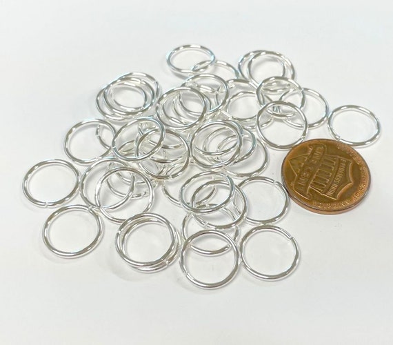 Bulk-200pcs of Silver Plated Open Jump Ring Link Ring 12mm 17ga(no