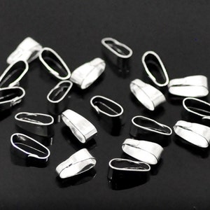 Stainless Steel Pendant Connector  Stainless Steel Pinch Bails - 100 X  Stainless - Aliexpress