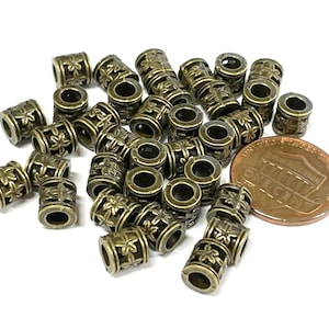 50pcs of Antique Bronze Tube Spacer Metal Beads 6mm(No.BZSP2166)