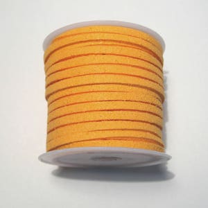 16ft of Orange Faux Suede Cord  3x1.5mm(No.37)