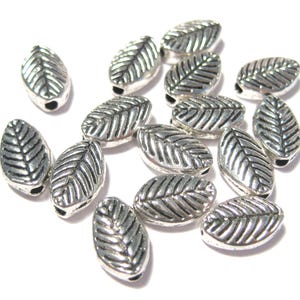 20pcs of Antique Silver Leaf Spacer Beads 9mm Metal beadsNo.SSPC1282 image 1