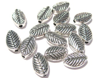 20pcs of Antique Silver Leaf Spacer Beads 9mm Metal beads(No.SSPC1282)