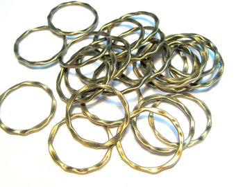 20pcs Antique Bronze 22mm Connector Rings Jewelry Supplies(No.BZLR581)