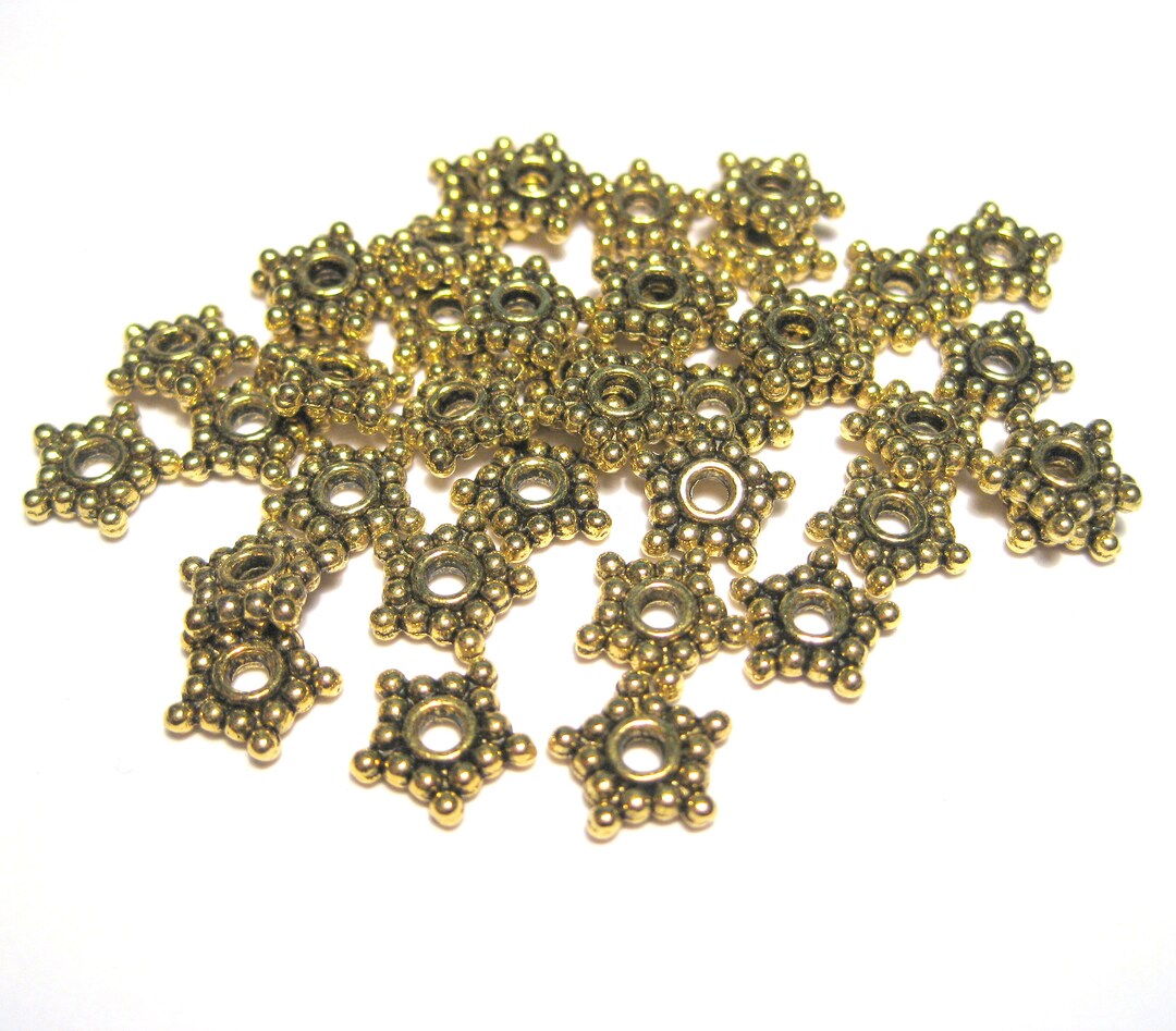 100pcs of Antique Gold Plated Spacers Beadsno. GSB1132 Etsy