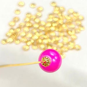 18K Gold Plated Tiny Flower Bead Caps 3.5mm Brass, 100pcs(No. 1075B)