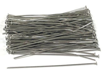 100pcs of Stainless Steel Head Pins 2 inche (50mm) 21ga( No.2516)