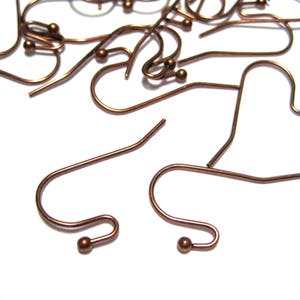 60pcs of Antique Copper Brass Earring HooksN0.1217 image 1