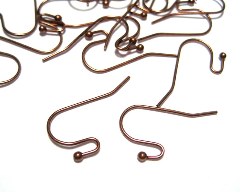 60pcs of Antique Copper Brass Earring HooksN0.1217 image 1
