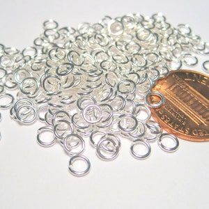 100pcs of Bright Silver Plated Open Jump Ring 4mm 21 Gauge( No.491)