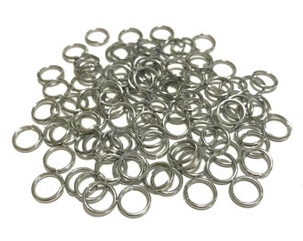 100pcs of 304 Stainless Steel open Jump rings 8mm 18ga(No. SJR2070)