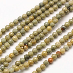 1 Strand (184pcs) of Natural Silver Leaf Jasper 2mm Round Gemstone Beads(No.C02- GS2219)