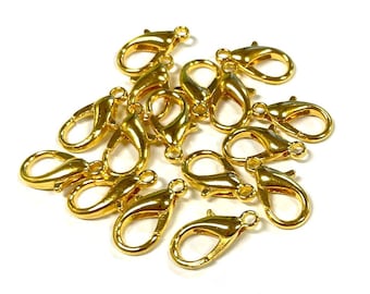 20pcs of Gold Tone Plated Lobster Claw Clasps 16mm(No. LBCLS751)