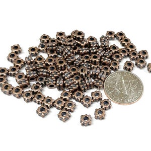 100pcs of Antique Copper Spacer Beads Metal beads 4mm(No. CPSP2373)