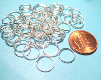 100pcs of Bright Silver Plated Open Jump Rings 10mm 21ga(No.494)