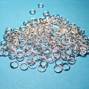 10pcs 925 Sterling Silver Closed Jump Ring, 8mm, 0.8mm (20guage) (007909015)